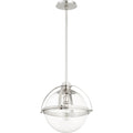 Quorum International Meridian 15 Globe Family Clear One Piece Glass Pendant. 1 Light Clear Glass Downlight.