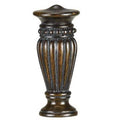Classic 2.75 Inch Brown Resin Fluted Lamp Finial