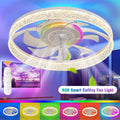 Rgb Led Ceiling Fan With Light Adjustable Brightness And Color 3 Color Temperatures Remote Included Stylish Modern Design