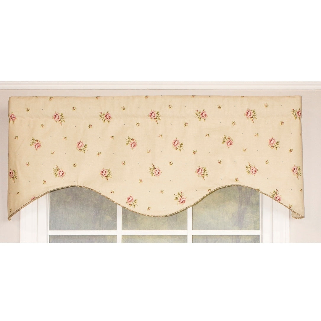 Rlf Home Hillside Rose Cornice Window Valance Natural