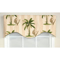 Rlf Home Las Palmas Cornice 50 Window Valance Bamboo