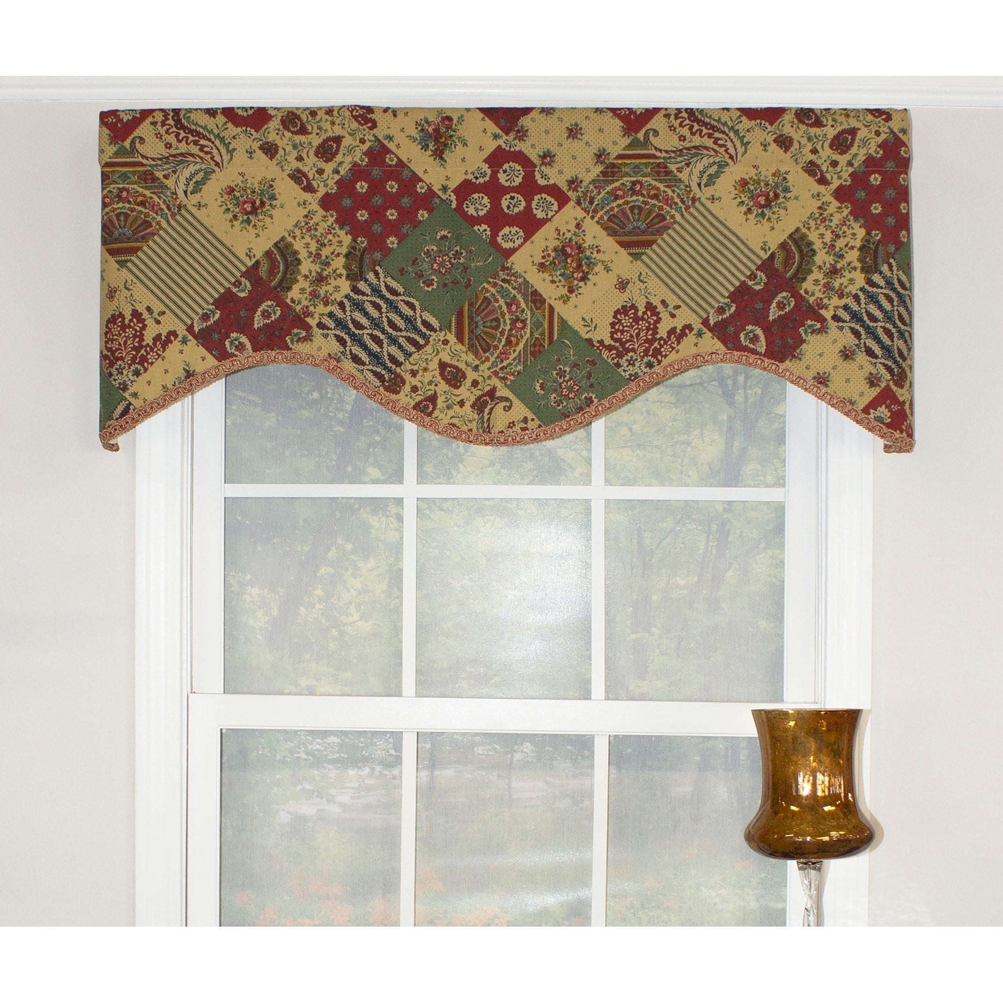 Rlf Home Patchwork Cornice Window Valance Multi