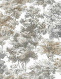 Old World Trees Peel + Stick Wallpaper Swatch, Gray