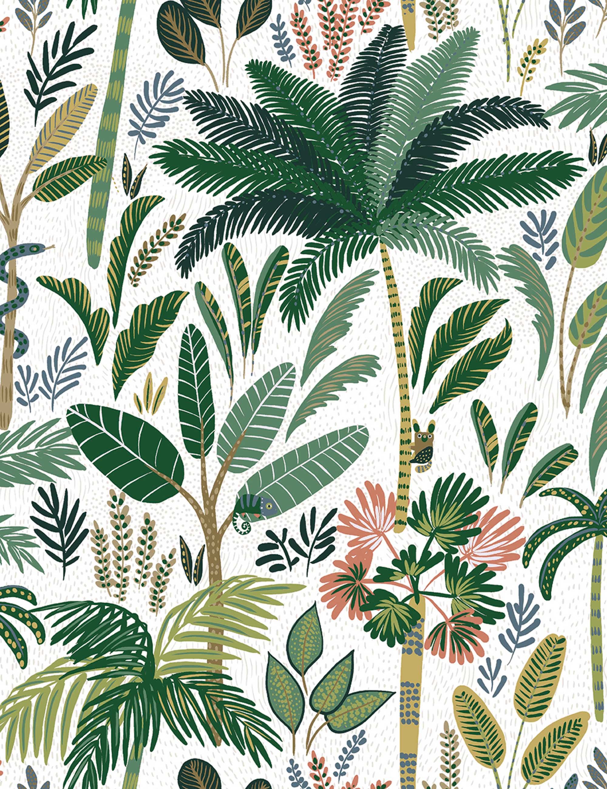 Tropical Eden Peel + Stick Wallpaper Swatch, Green
