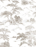 Oriental Toile Peel + Stick Wallpaper Swatch, Natural