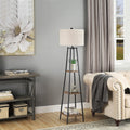 Rosen Garden Floor Lamp Standing Reading Light With Shelves And Shade