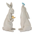 Rabbit With Bird And Butterfly Figurine Set Of 2