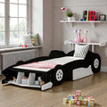 Race Car Platform Bed With Wheels Kids Car Shaped Bed Frame With Safety Rails