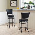 Rachel Black Swivel Bar Stool