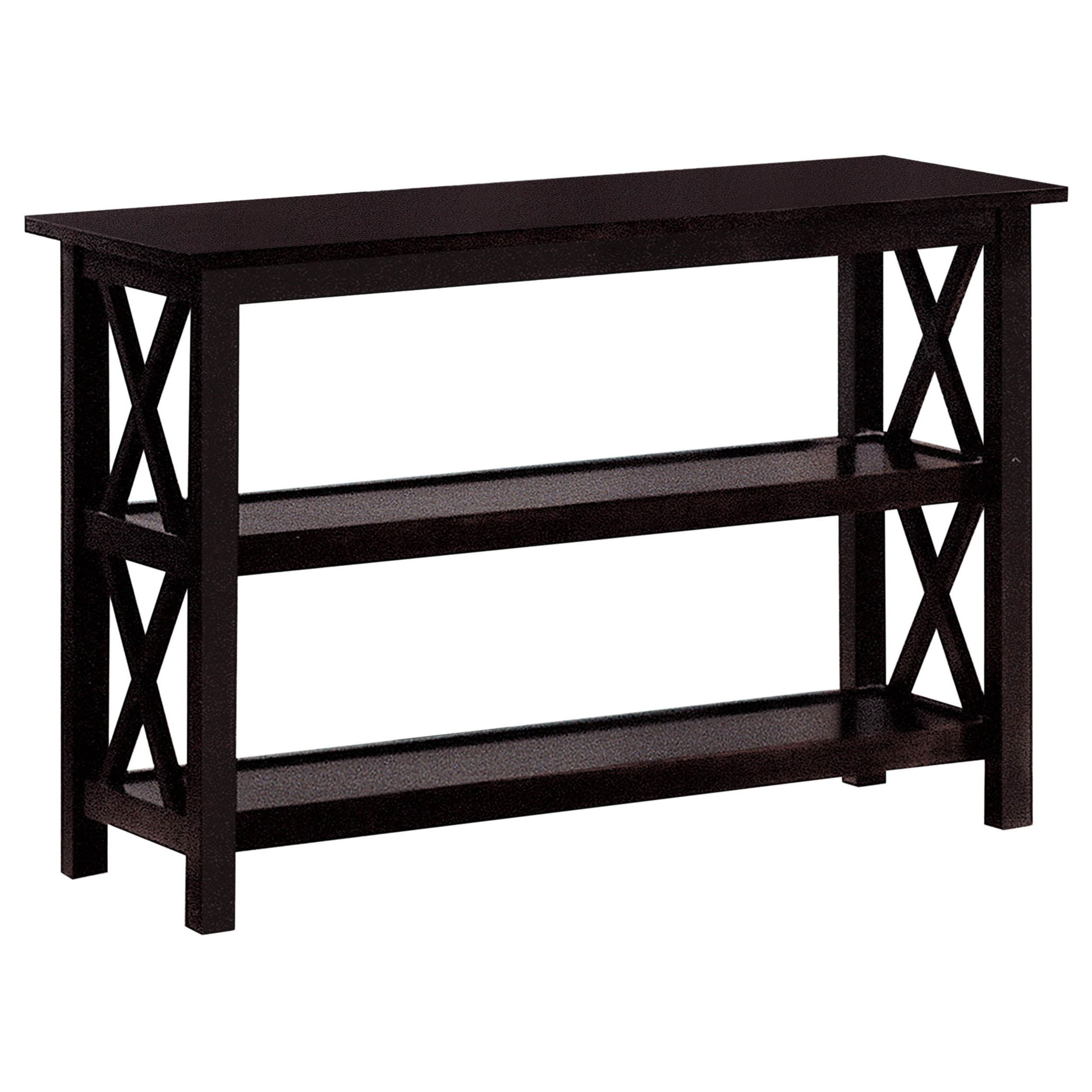 Coaster Company 3 Shelf X Design Cappuccino Sofa Table