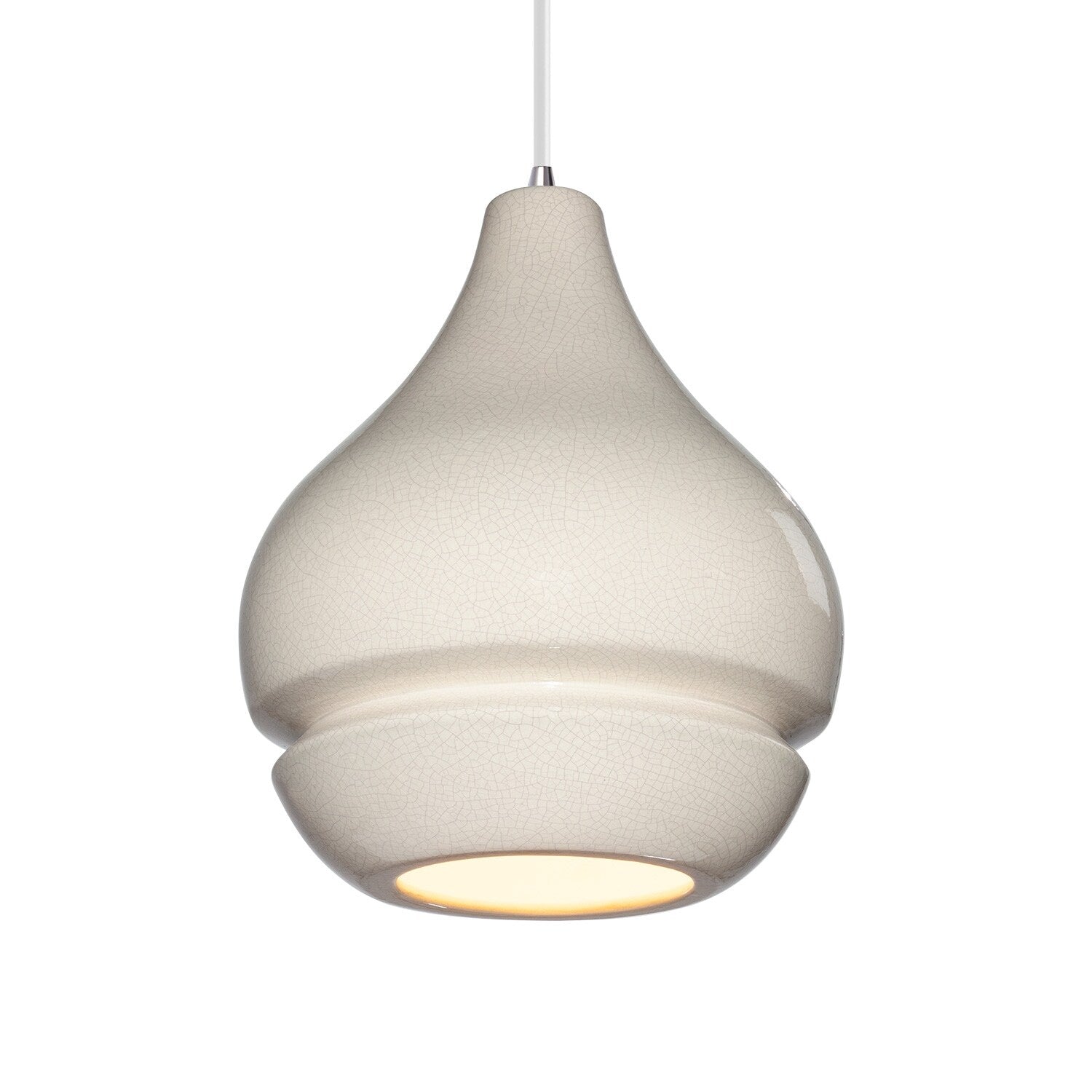 Carson Carrington Sallberg 1 Light White Crackle Pendant