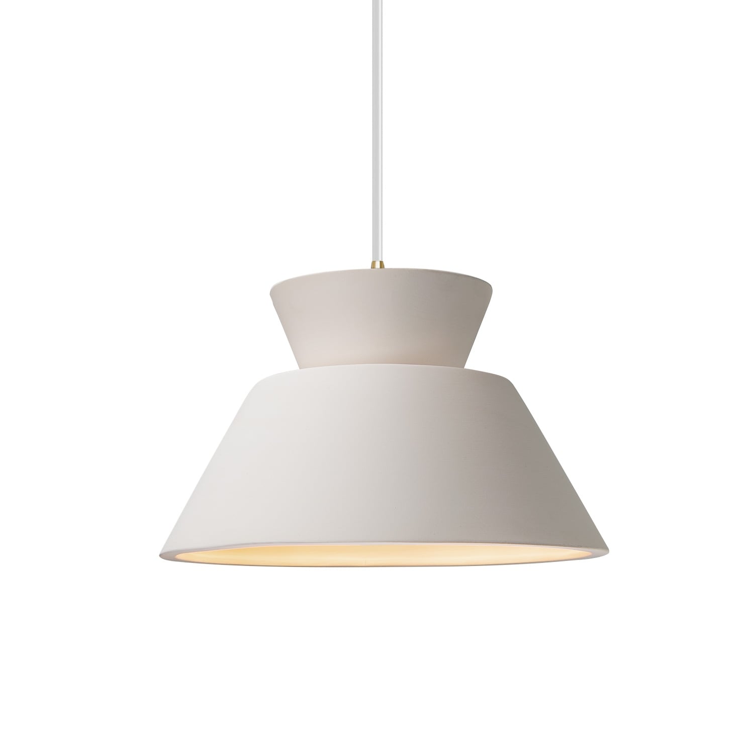Carson Carrington Sallerup Trapezoid Bisque Shade Pendant