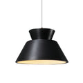 Carbon Loft Chizukeki Trapezoid 1 Light Dark Bronze Pendant With Matte Black Shade White Cord