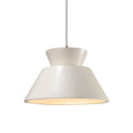 Carson Carrington Sallerup Trapezoid Matte White Shade Dark Bronze Pendant