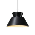 Carbon Loft Chizukeki Trapezoid 1 Light Matte Black Pendant With Matte Black Shade White Cord