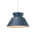Carbon Loft Chizukeki Trapezoid 1 Light Matte Black Pendant With Midnight Blue Shade White Cord