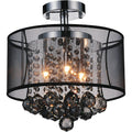 Radiant Collection Chrome Finish 3 Light Flush Mount Fixture