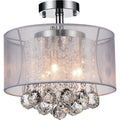 Radiant Collection 3 Light Chrome Finish Stainless Steel Flush Mount