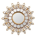 Radiant Light Bronze Gilded Wood Wall Mirror