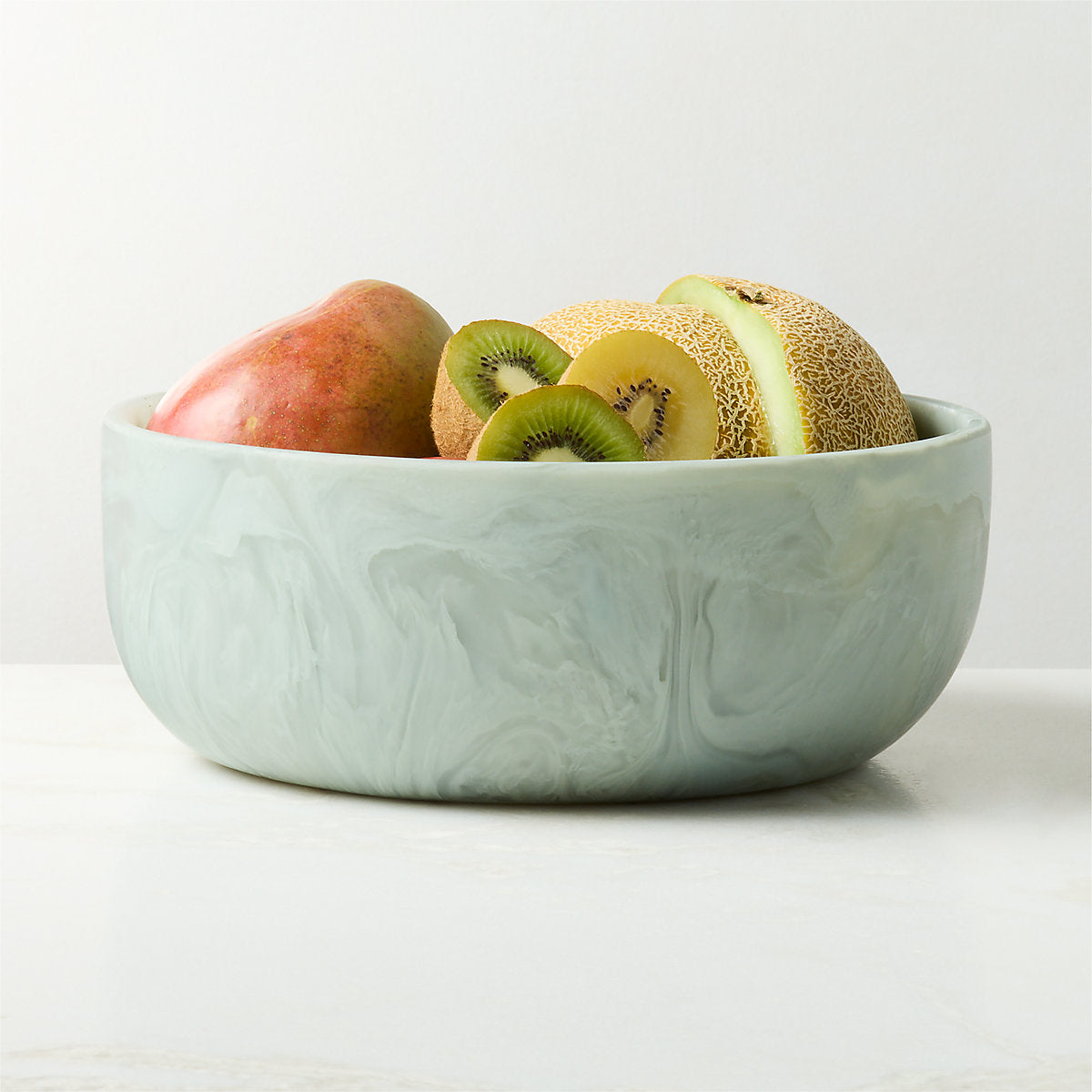 Radley Oval Light Teal Swirl Resin Serving Platter