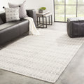 Railay Handmade Trellis White Gray Area Rug 710 X910