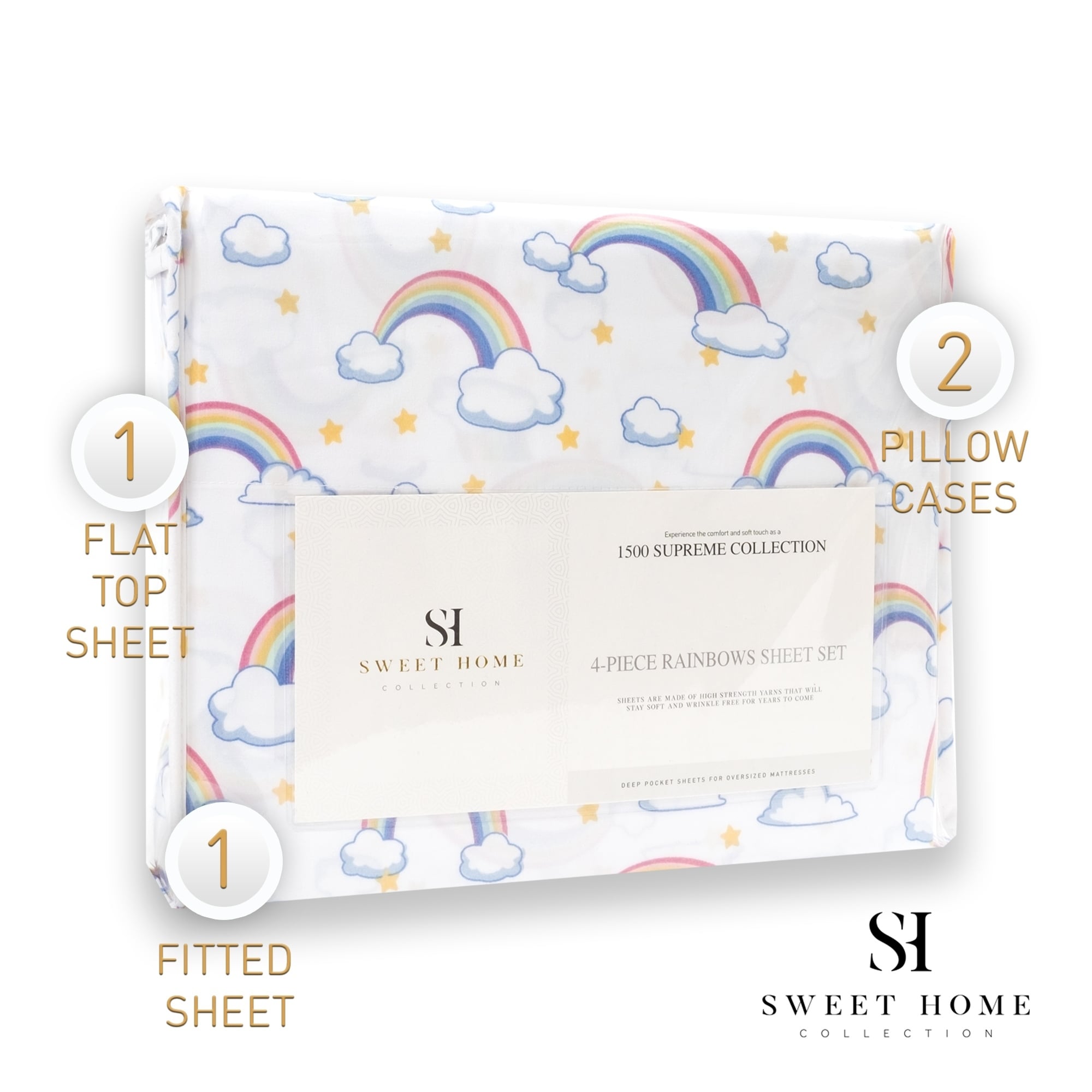 Rainbows Sheet Set By Sweet Home Collection