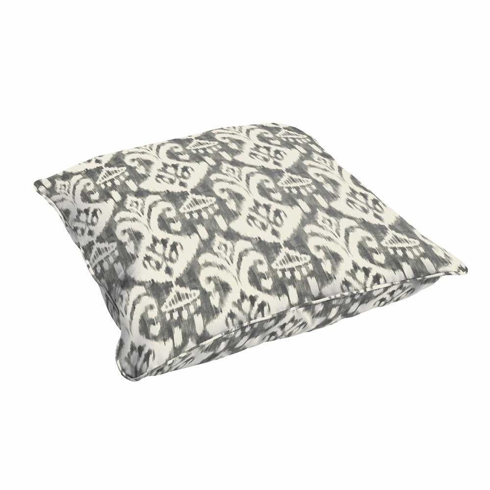 Rainford Grey Cream Indoor Outdoor 26 Inch Floor Corded Pillow