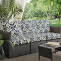 Rainford Ii Indigo Cream Indoor Outdoor Corded Pillow And Cushion 6 Pc Sofa Set