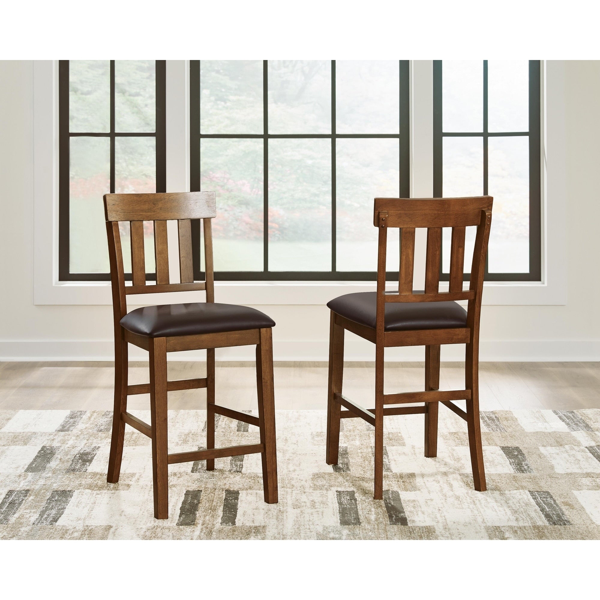 Ralene Counter Height Bar Stool Set Of 2 Medium Brown