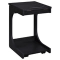 Ralston C Shaped Lift Top Sofa Side Table With Casters