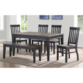 Ralston Two Tone Ebony And Driftwood 6 Piece Dining Set By Greyson Living