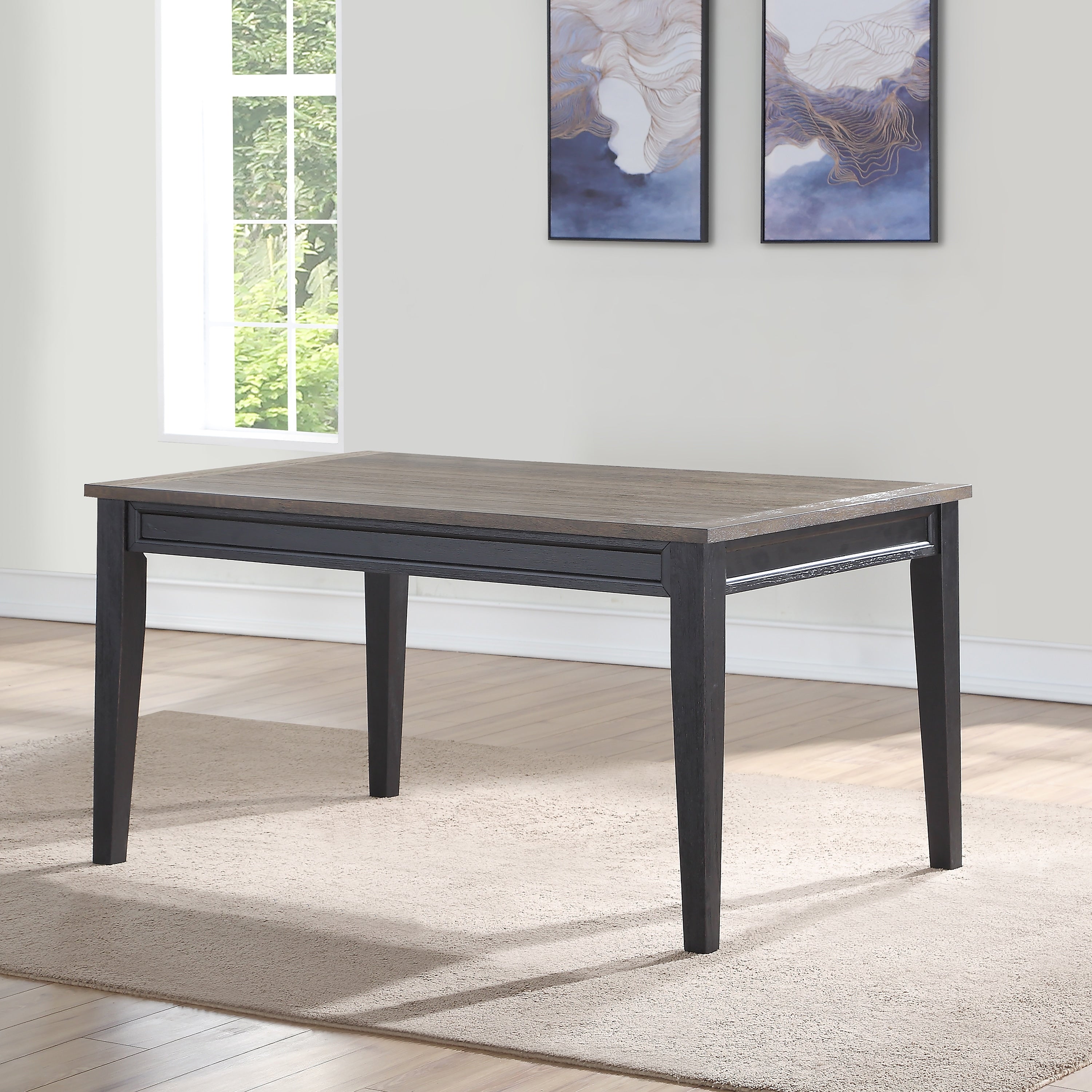 Ralston Two Tone Ebony And Driftwood Dining Table By Greyson Living
