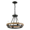 Ramsey 16 Inch Wide 4 Light Chandelier In Matte Black 16In W