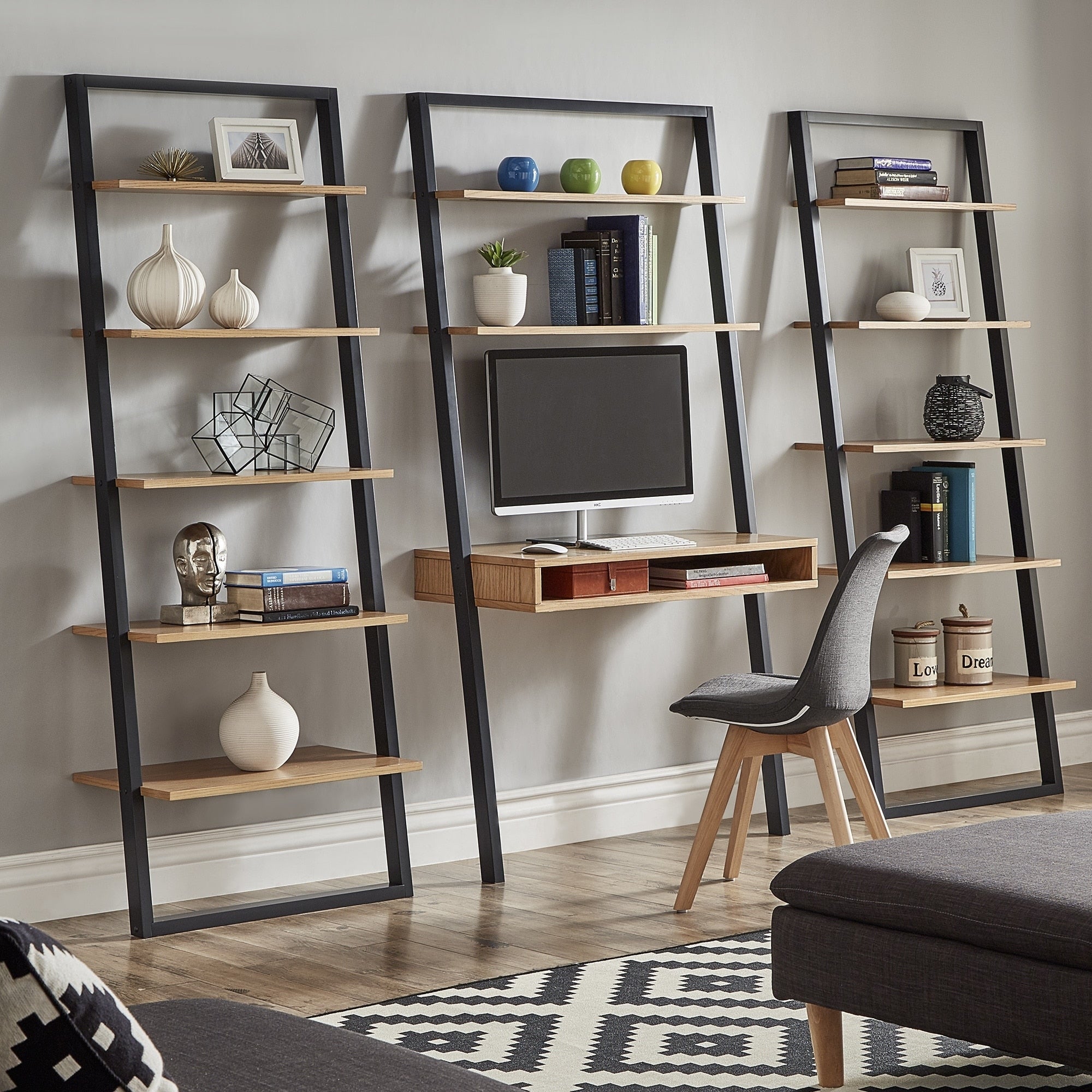 Ranell Leaning Desk Ladder Shelves By Inspire Q Modern