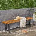 Raphael Outdoor Acacia Wood Bench By Christopher Knight Home Black
