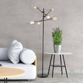 Raphine Matte Black 6 Light Floor Lamp