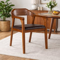 Rasmus Mid Century Wood Dining Arm Chair