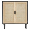 Rattan Cabinet Rattan Storage Cabinet 31.5Inch With 2 Magnetic Doors And Adjustable Shelves Sideboard Buffet Cabinet