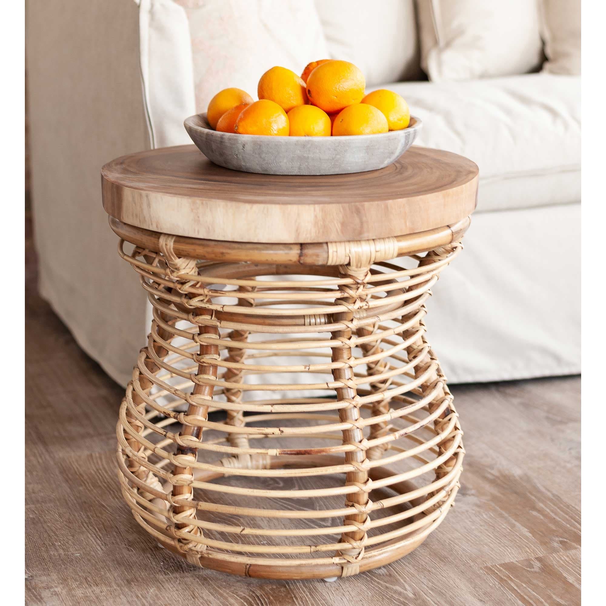East At Mains Hannah Rattan Side Table