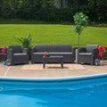 Charcoal Rattan Coffee Table