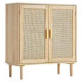 Rattan Storage Cabinet Sideboard Buffet Cabinet With Adjustable Shelves Entryway Cabinet Side Cabinet