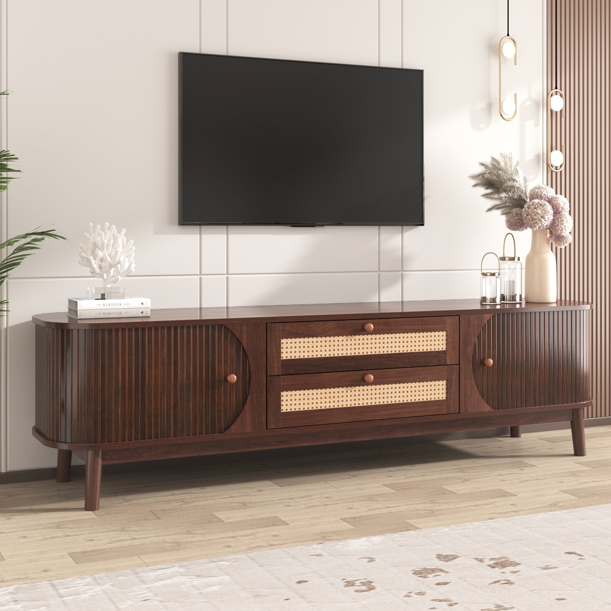 Rattan Tv Stand For Tvs Up To 75