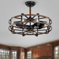 Raven 8 Light 3 Blade 29 Inch Lighted Ceiling Fan