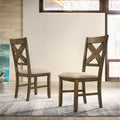 Raven Wood Fabric Upholstered Dining Chair Set Of 2