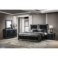 Ravenne Velvet Upholstered Led Bedroom Set Black