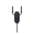 Capital Lighting Ravenwood Collection 2 Light Black Iron Wall Sconce