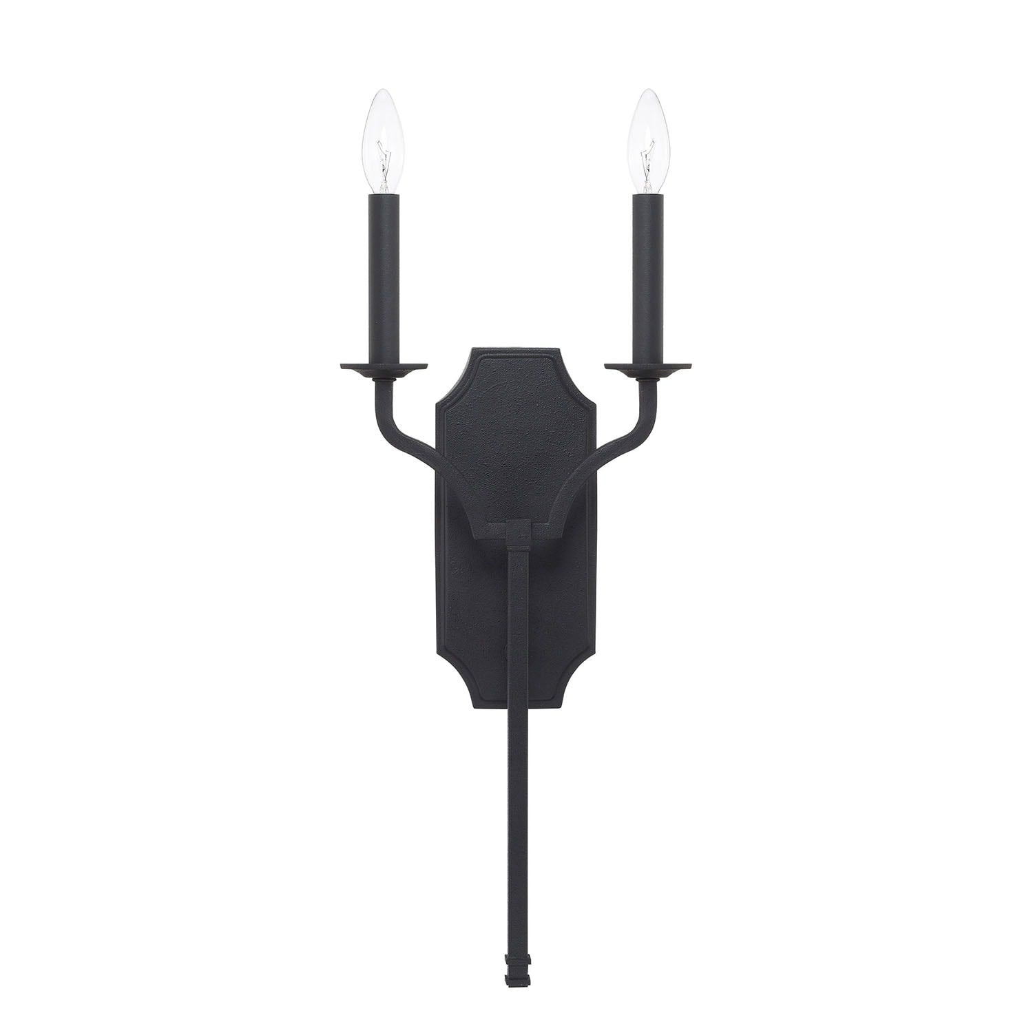 Capital Lighting Ravenwood Collection 2 Light Black Iron Wall Sconce