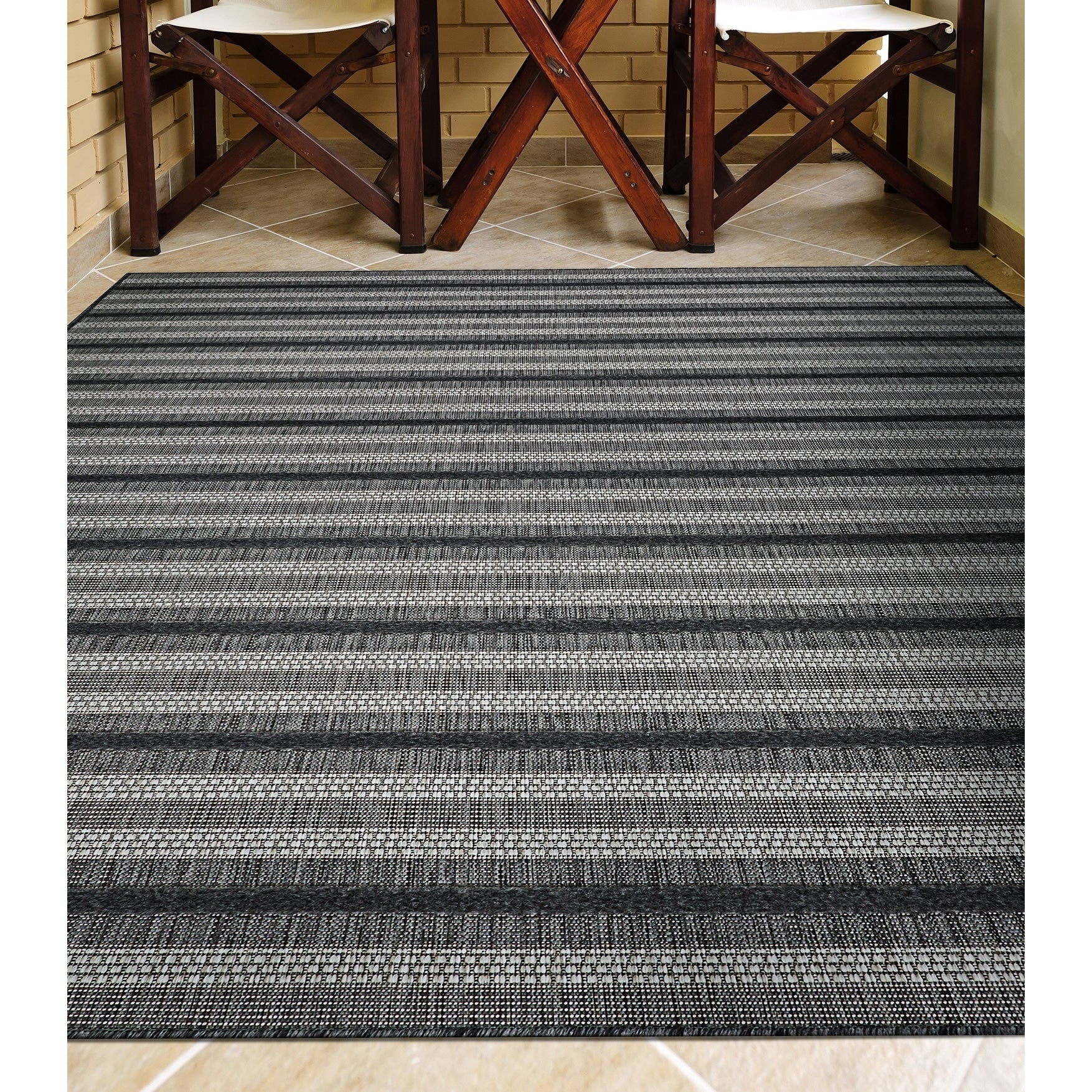 Ravine Edgemont Dark Gray Indoor Outdoor Area Rug