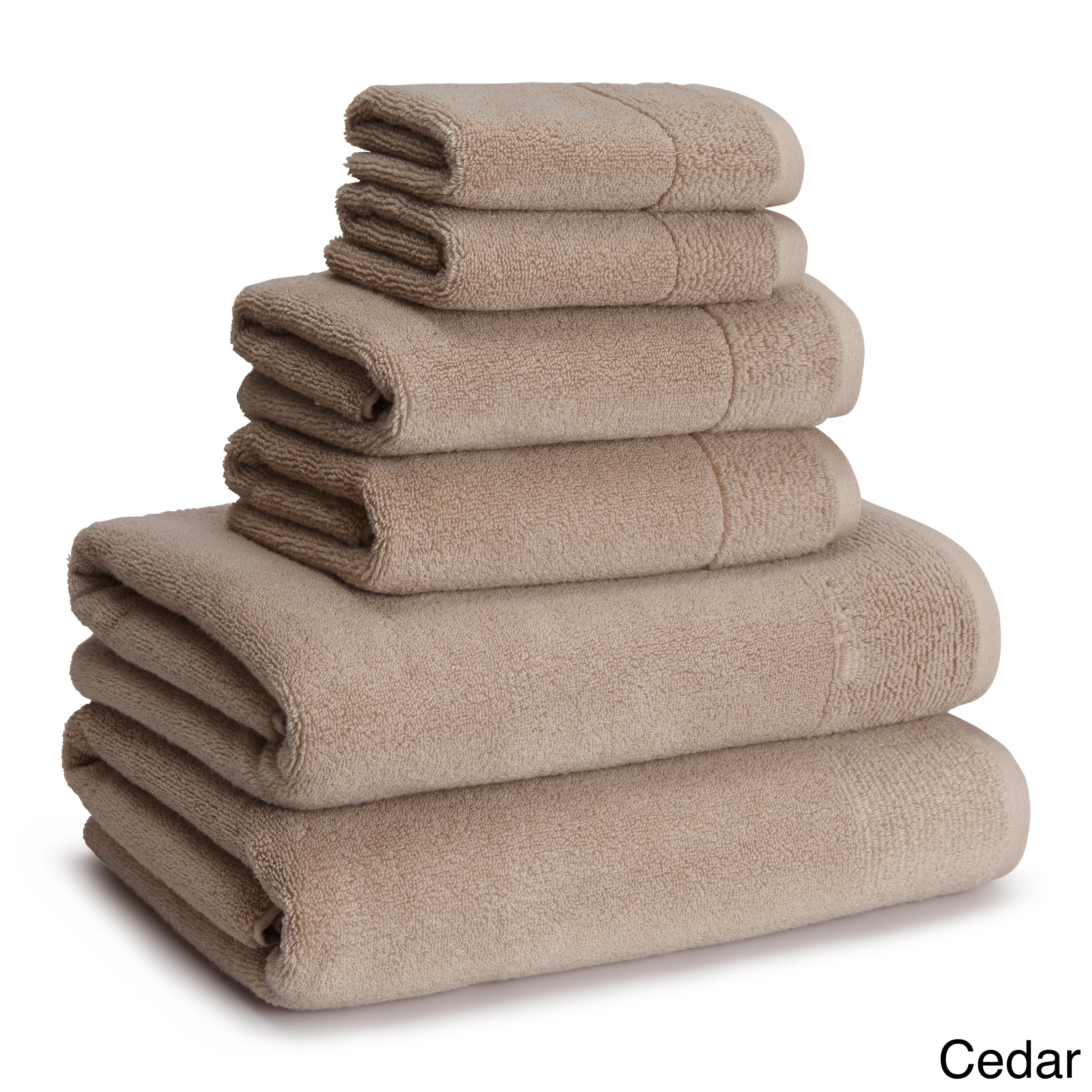 Rayon From Bamboo 6 Piece Towel Collection 2 Bath 2 Hand 2 Wash