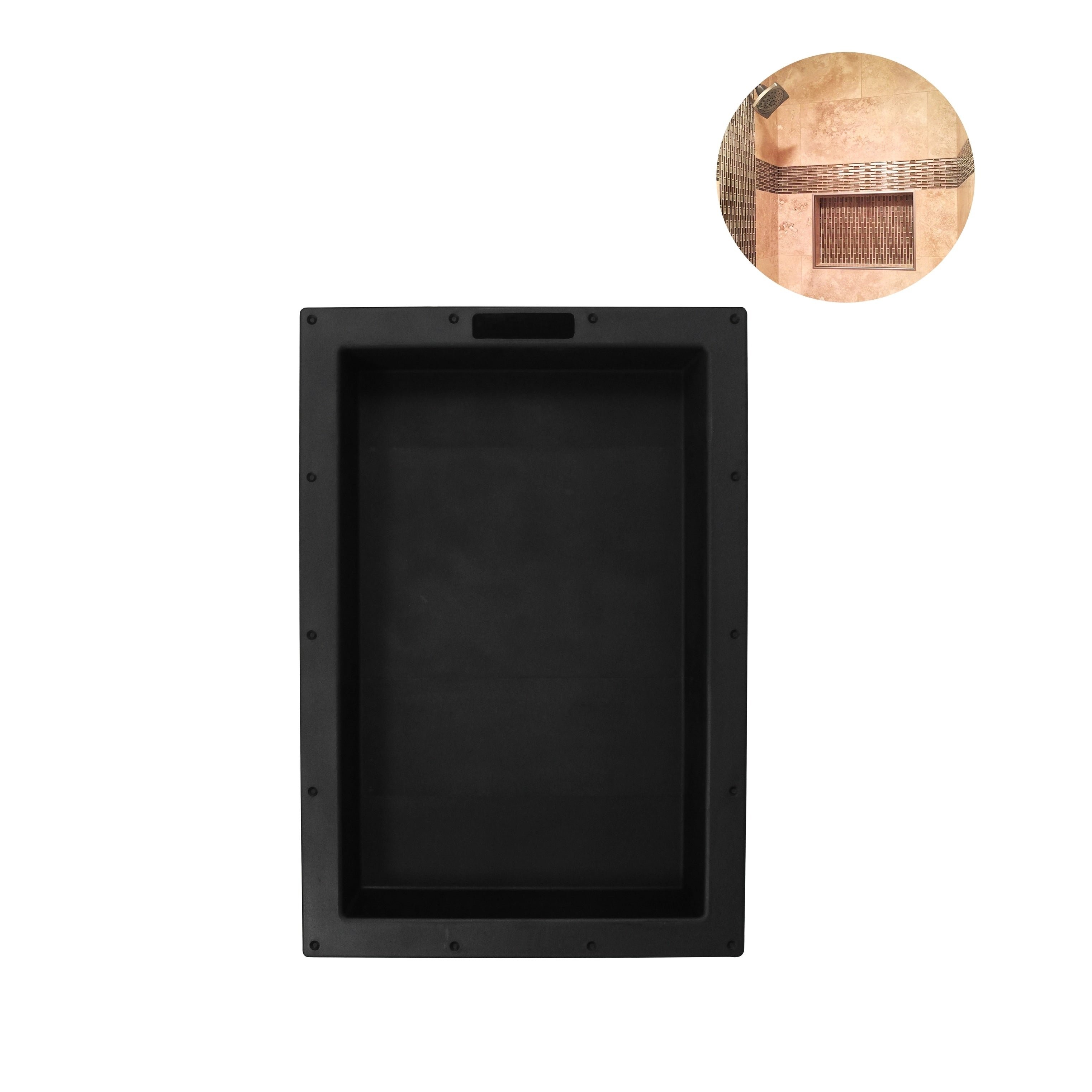 Ready For Tile Leak Proof 17 X 25 Rectangular Bathroom Recessed Shower Shelf Shower Niche Storage For Shampoo And Toiletry